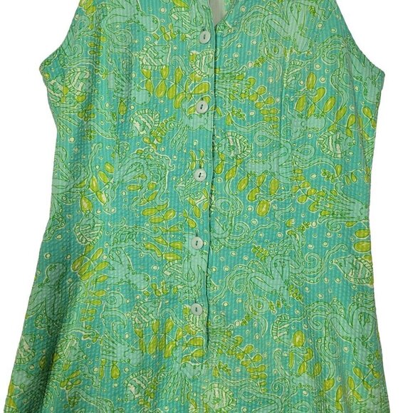 Lilly Pulitzer Vintage Women's Coastal Pattern Vibrant Textured Mini Dress Sz 6 - Picture 14 of 14